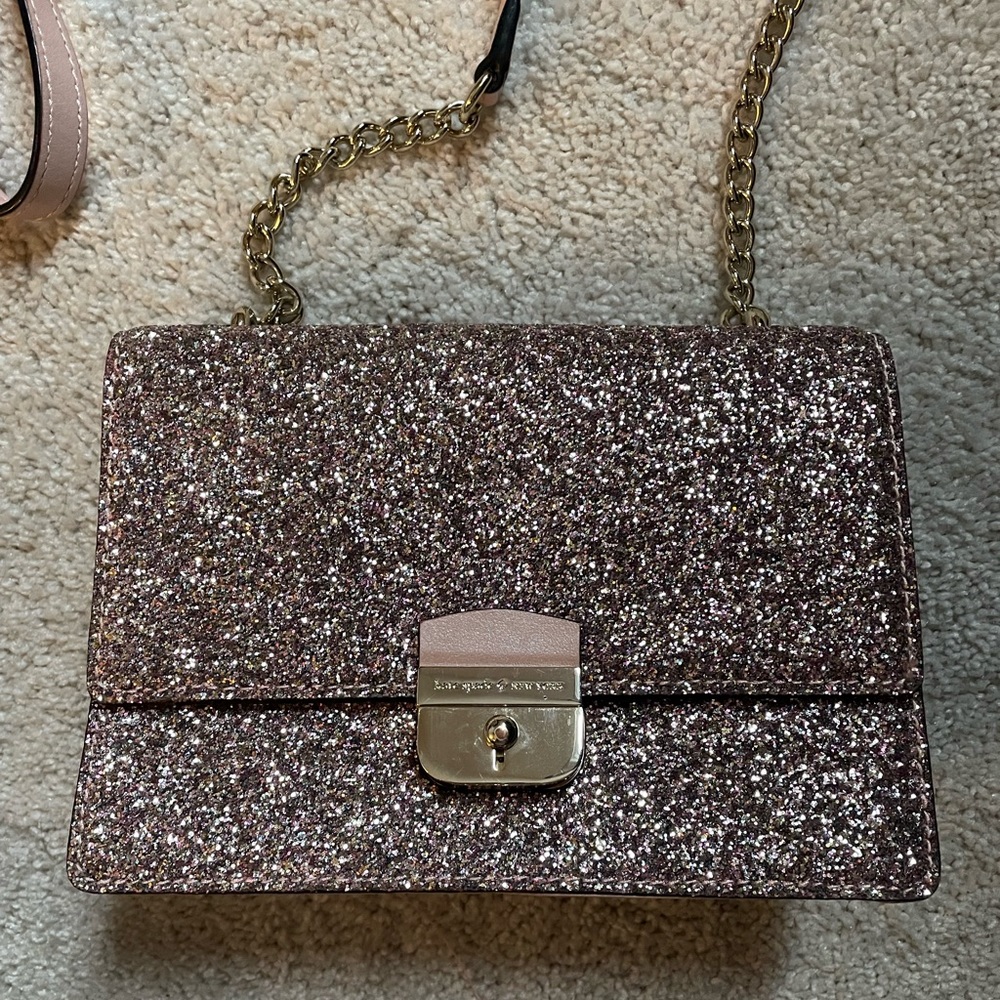 COPY - KATE SPADE Rose Gold Glitter Purse - Picture 3 of 8